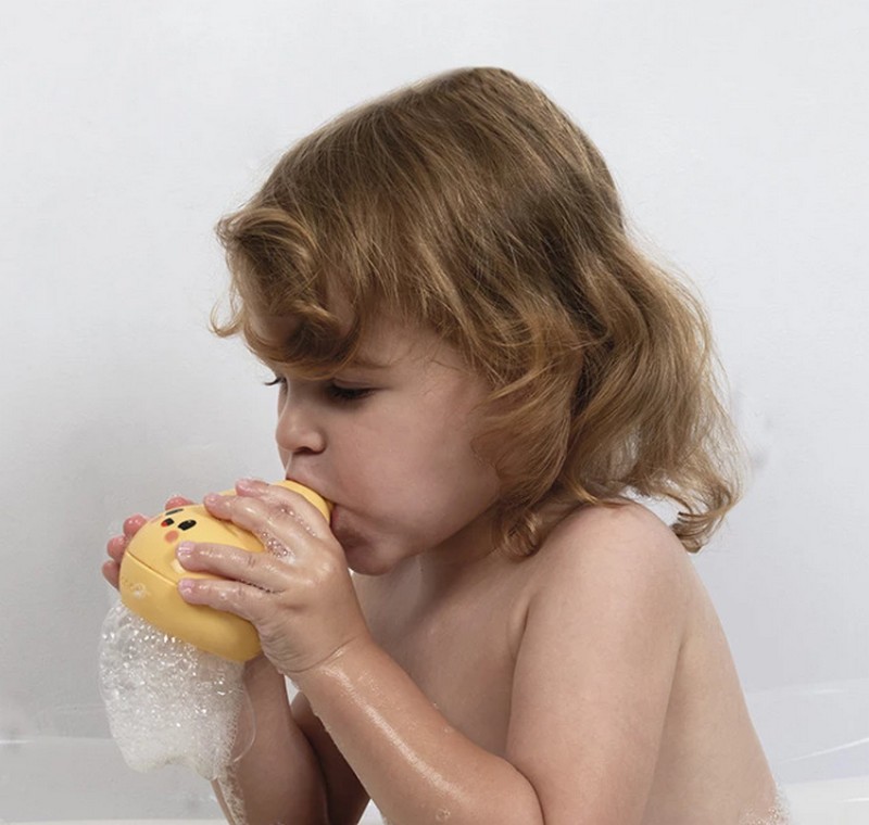 Gioco da bagno per bambini a forma di conchiglia soffiatore di bolle, adatto dai 3 anni in su